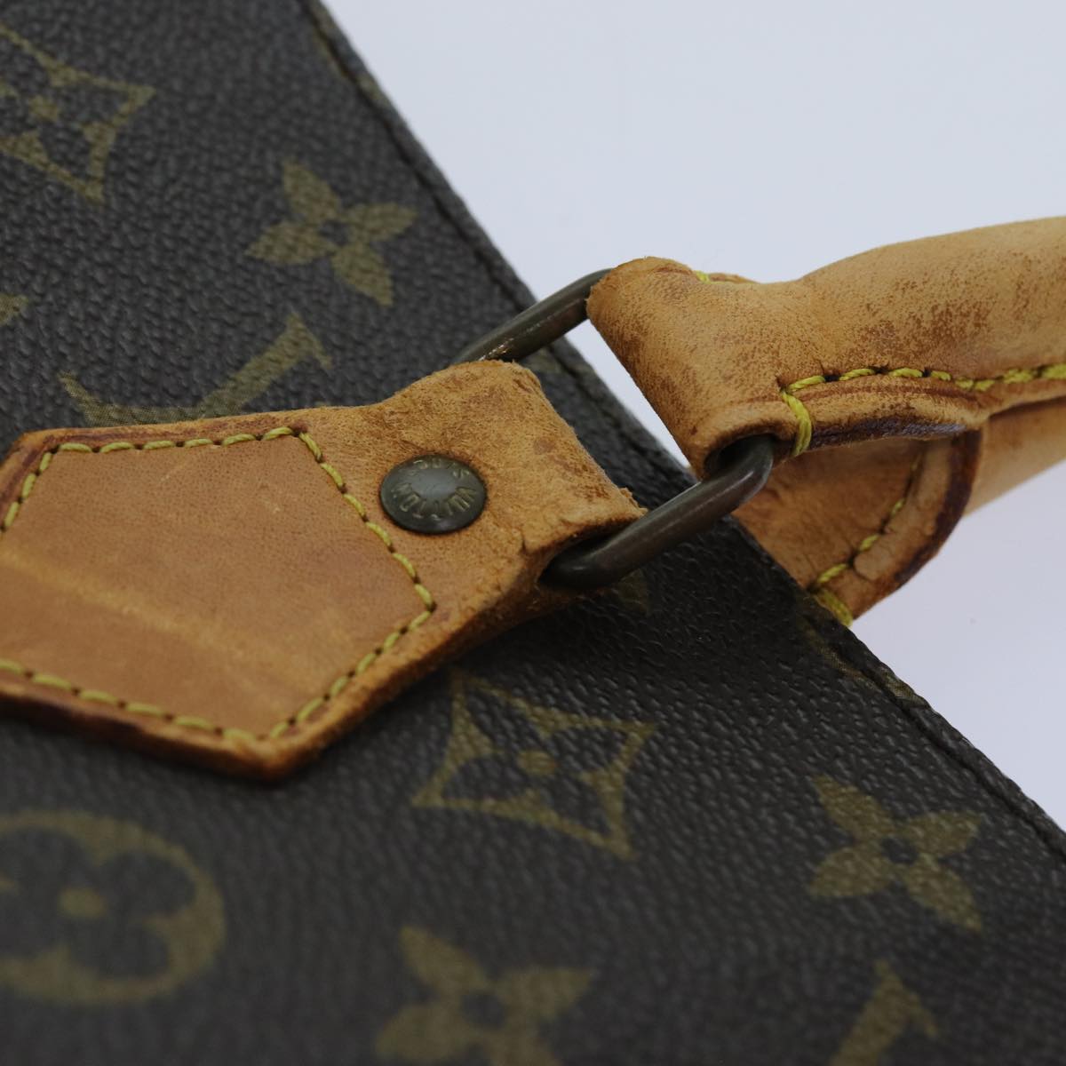 LOUIS VUITTON Monogram Sac Plat Hand Bag M51140 LV 71089