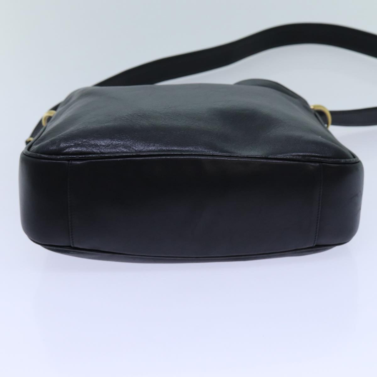 GUCCI Bamboo Shoulder Bag Leather 2way Black 71119