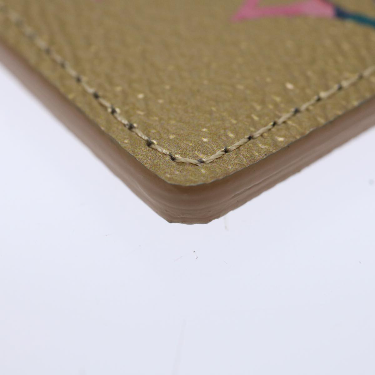 LOUIS VUITTON Floral Flower Porte Cartes Simple Case Gold M81726 LV 71134A