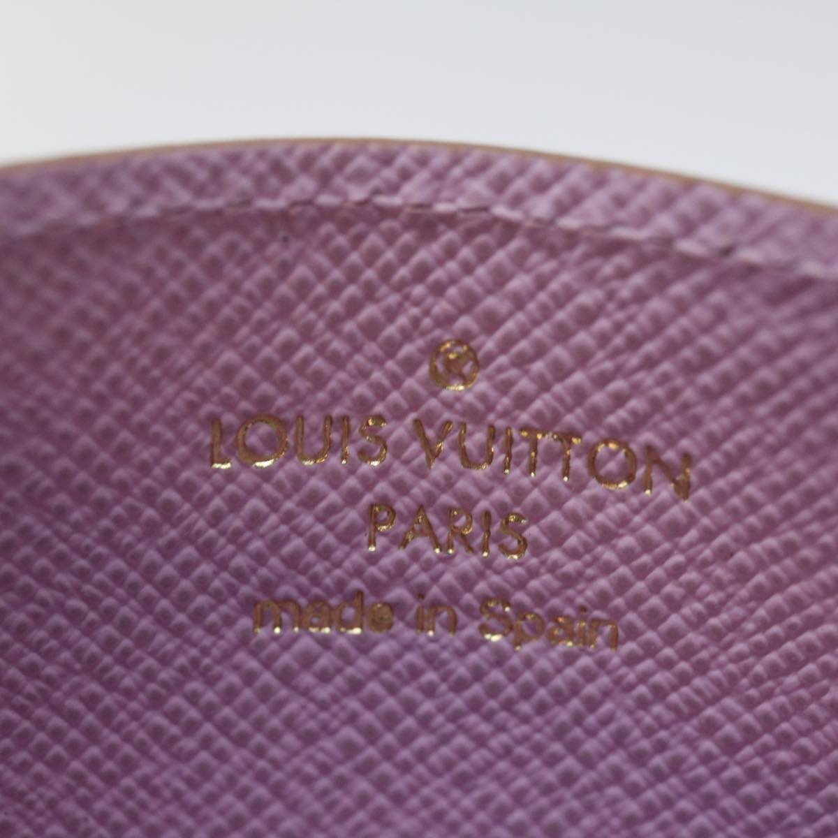 LOUIS VUITTON Floral Flower Porte Cartes Simple Case Gold M81726 LV 71134A