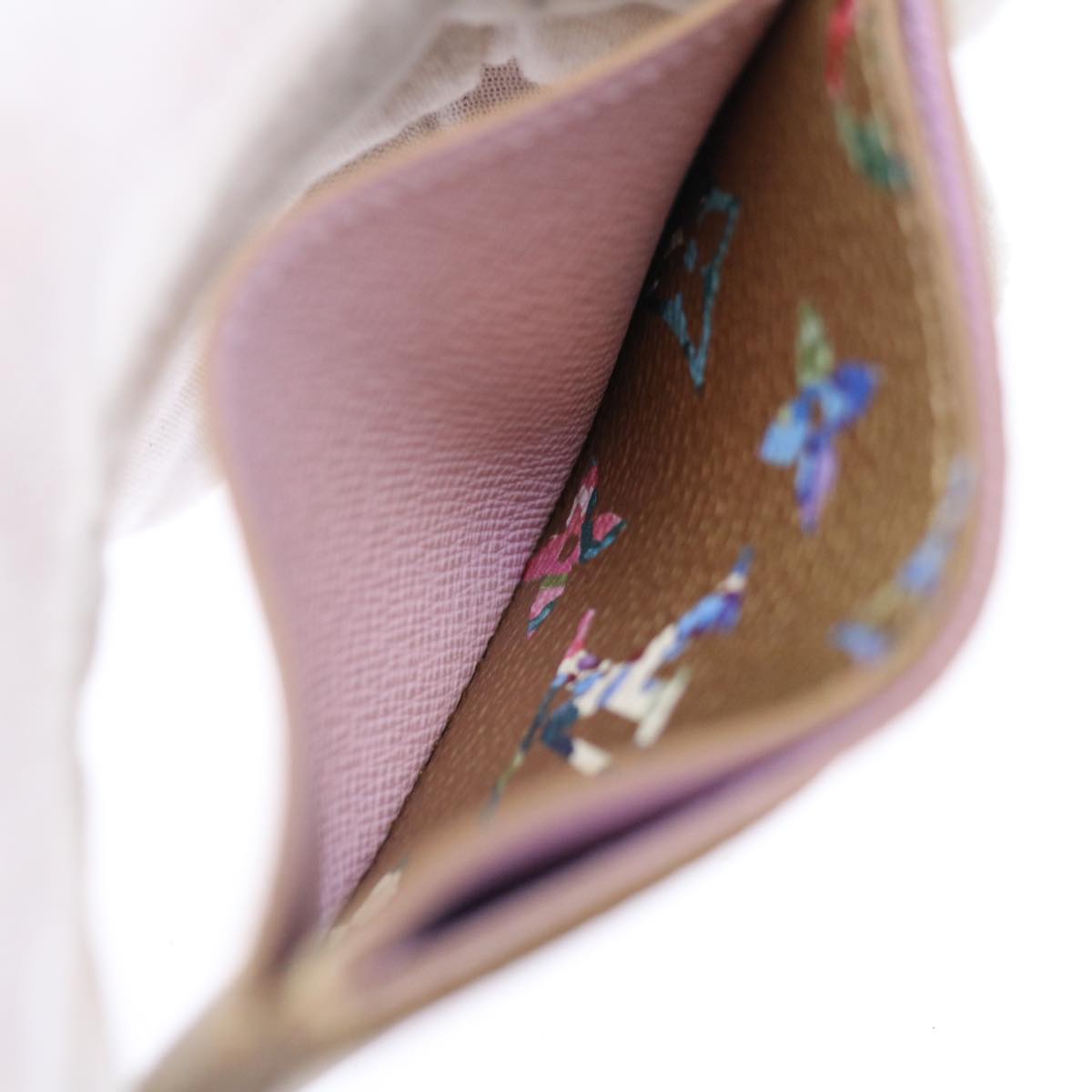 LOUIS VUITTON Floral Flower Porte Cartes Simple Case Gold M81726 LV 71134A