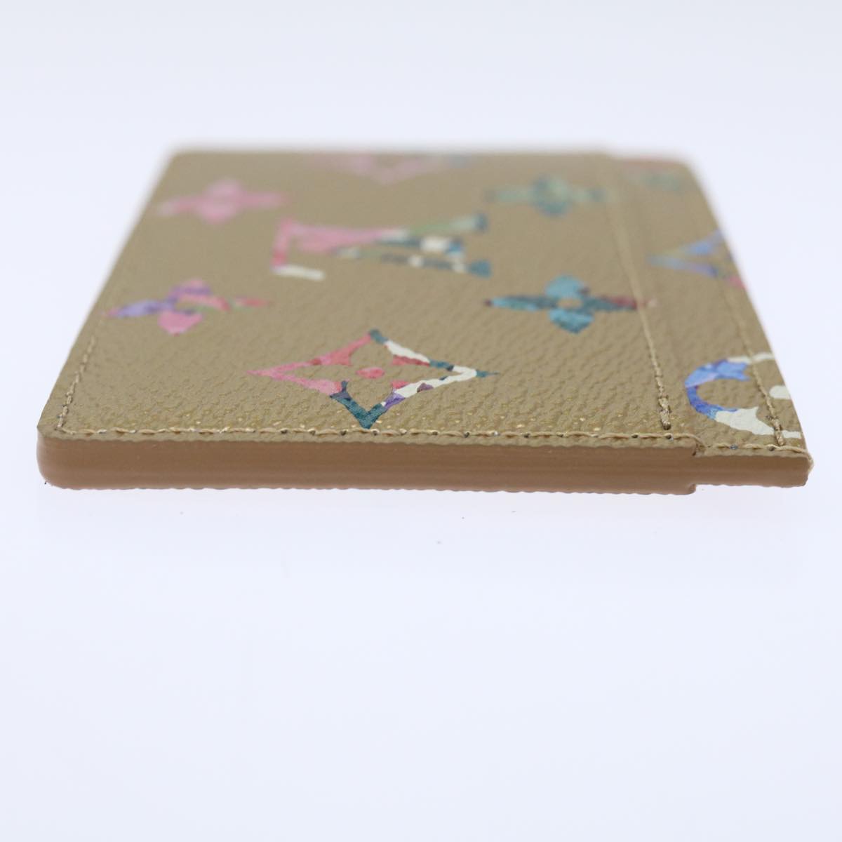 LOUIS VUITTON Floral Flower Porte Cartes Simple Case Gold M81726 LV 71134A