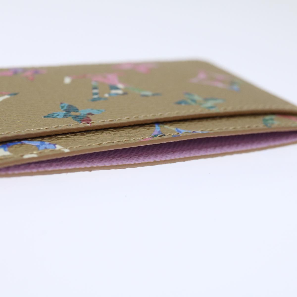 LOUIS VUITTON Floral Flower Porte Cartes Simple Case Gold M81726 LV 71134A