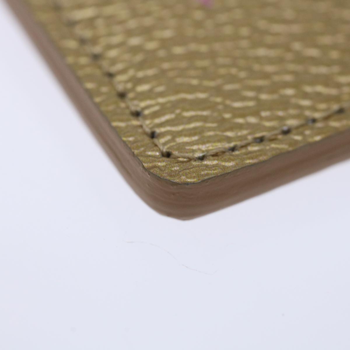 LOUIS VUITTON Floral Flower Porte Cartes Simple Case Gold M81726 LV 71134A