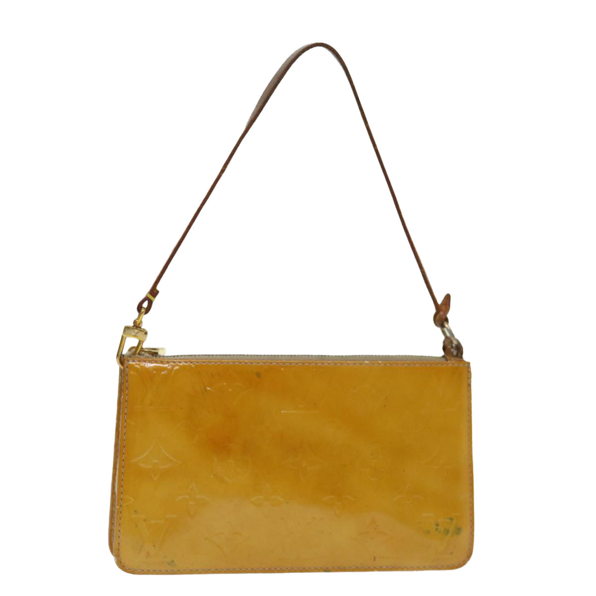 LOUIS VUITTON Monogram Vernis Lexington Pouch Beige M91010 LV 71143