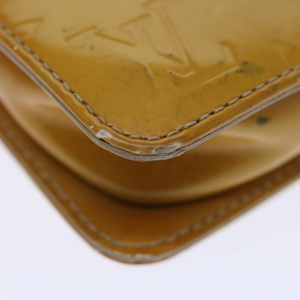 LOUIS VUITTON Monogram Vernis Lexington Pouch Beige M91010 LV 71143