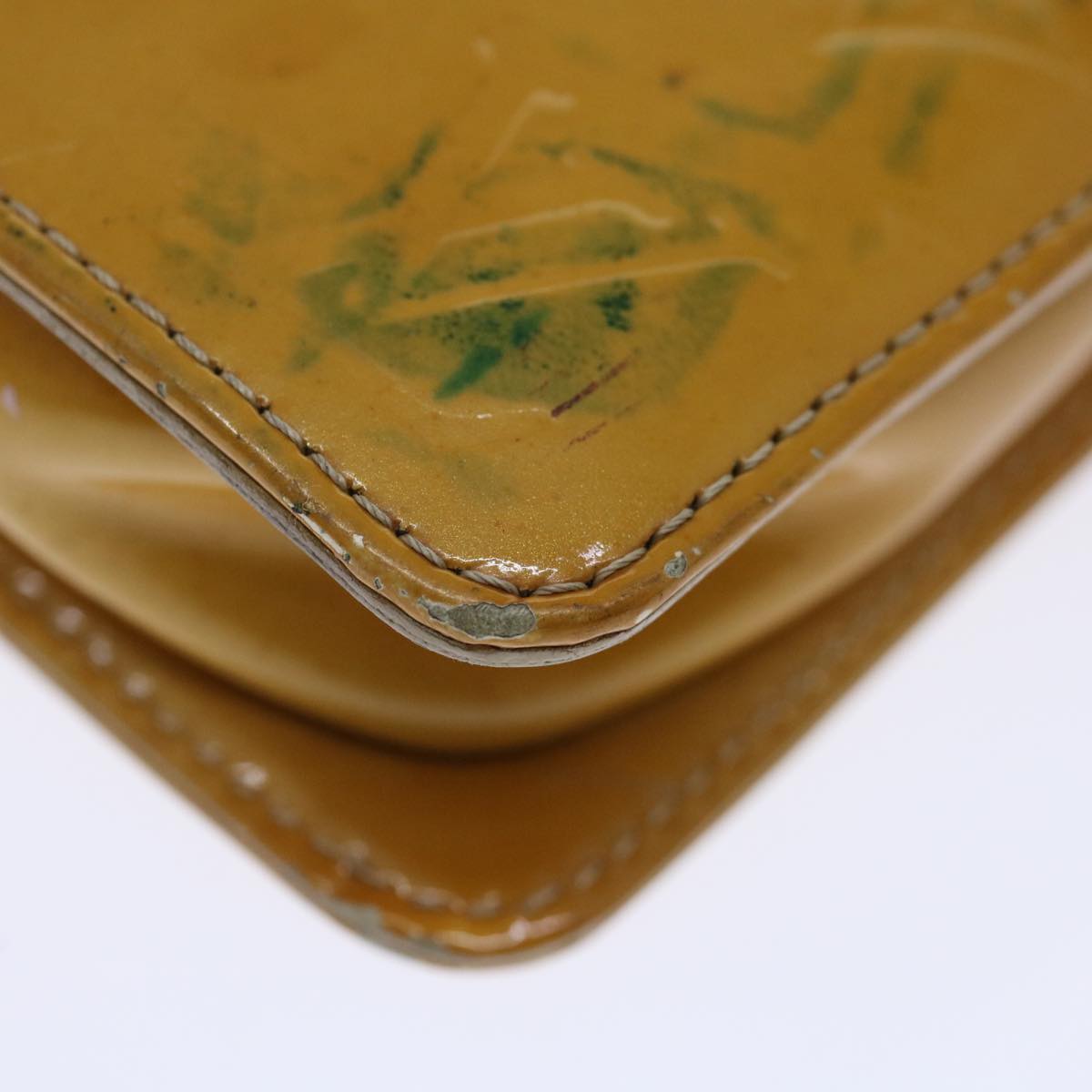 LOUIS VUITTON Monogram Vernis Lexington Pouch Beige M91010 LV 71143