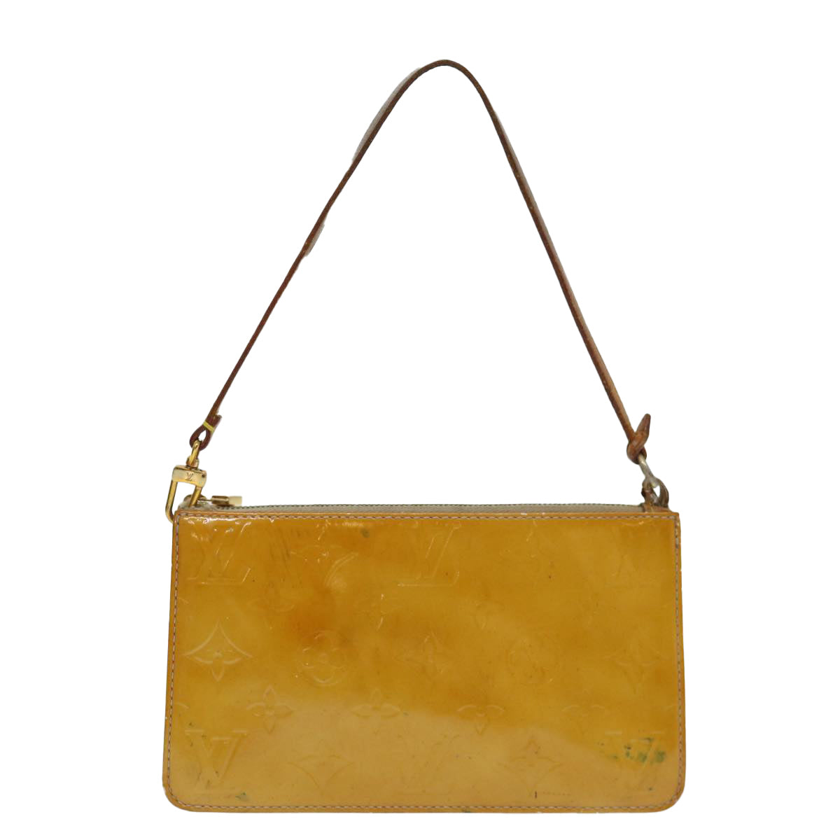 LOUIS VUITTON Monogram Vernis Lexington Pouch Beige M91010 LV 71143