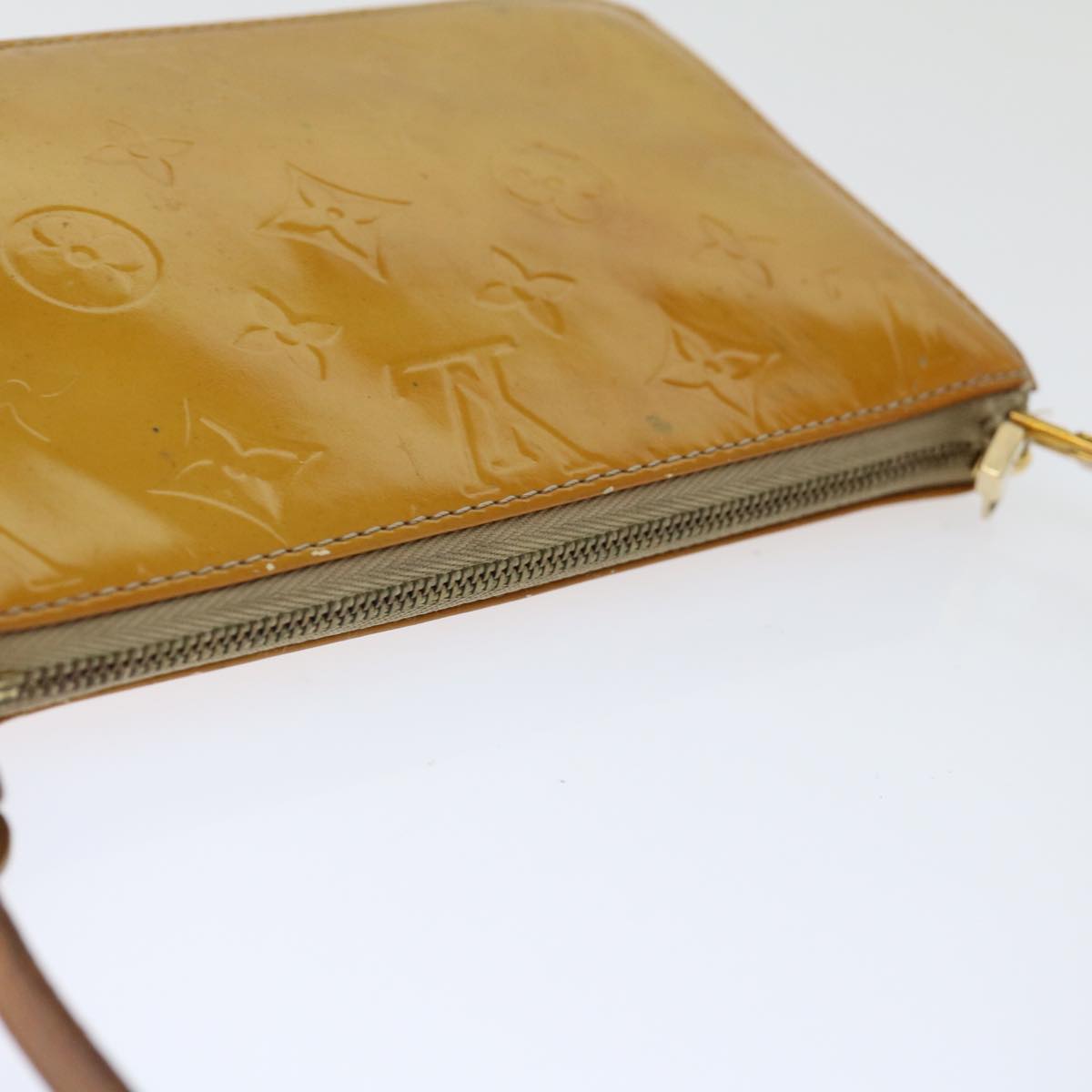 LOUIS VUITTON Monogram Vernis Lexington Pouch Beige M91010 LV 71143