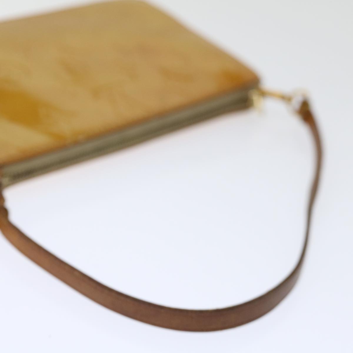 LOUIS VUITTON Monogram Vernis Lexington Pouch Beige M91010 LV 71143