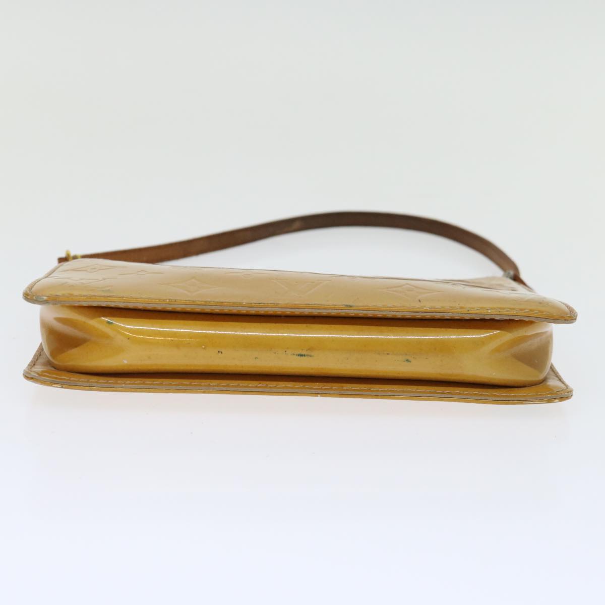 LOUIS VUITTON Monogram Vernis Lexington Pouch Beige M91010 LV 71143