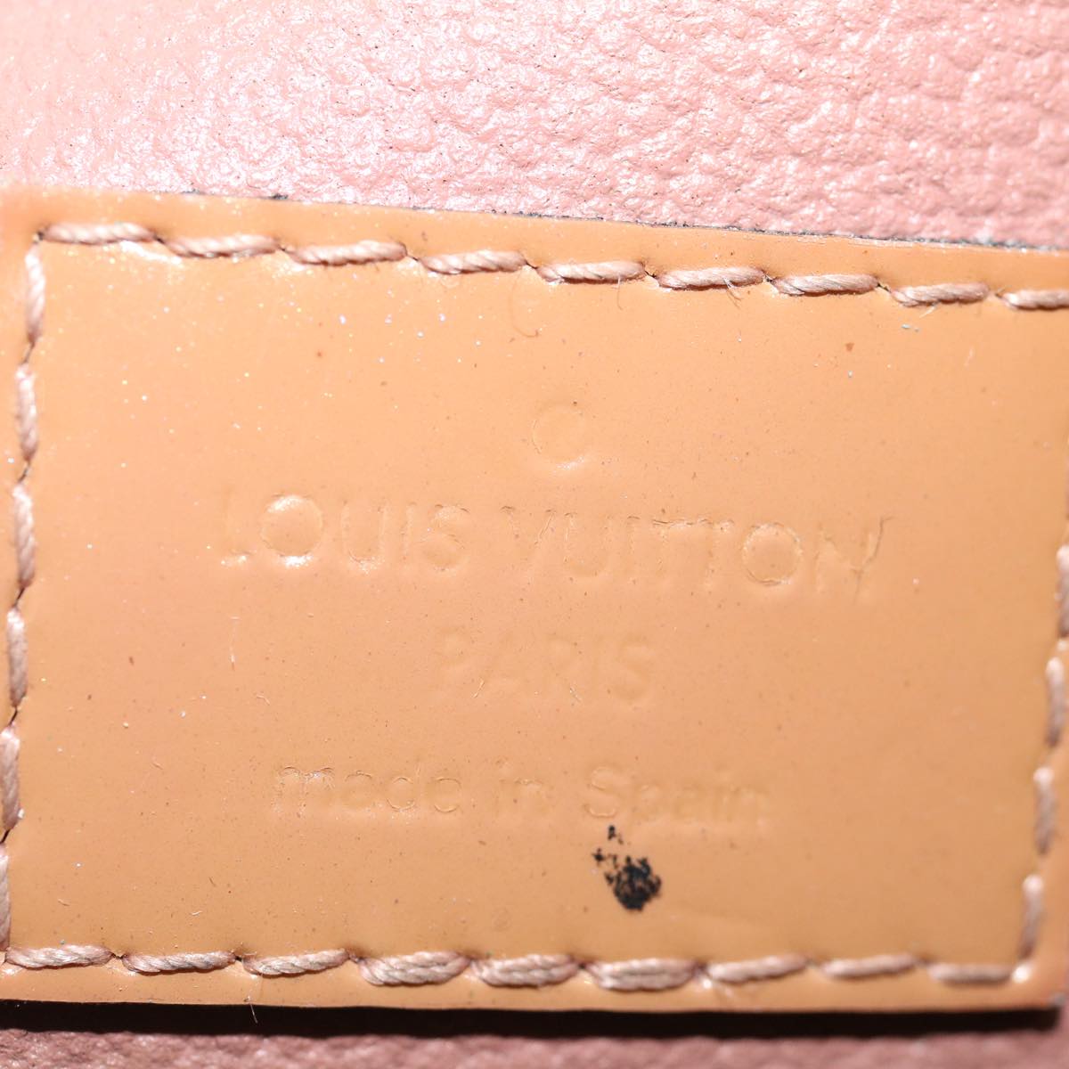 LOUIS VUITTON Monogram Vernis Pochette Pouch Rose Velours M90008 LV 71145