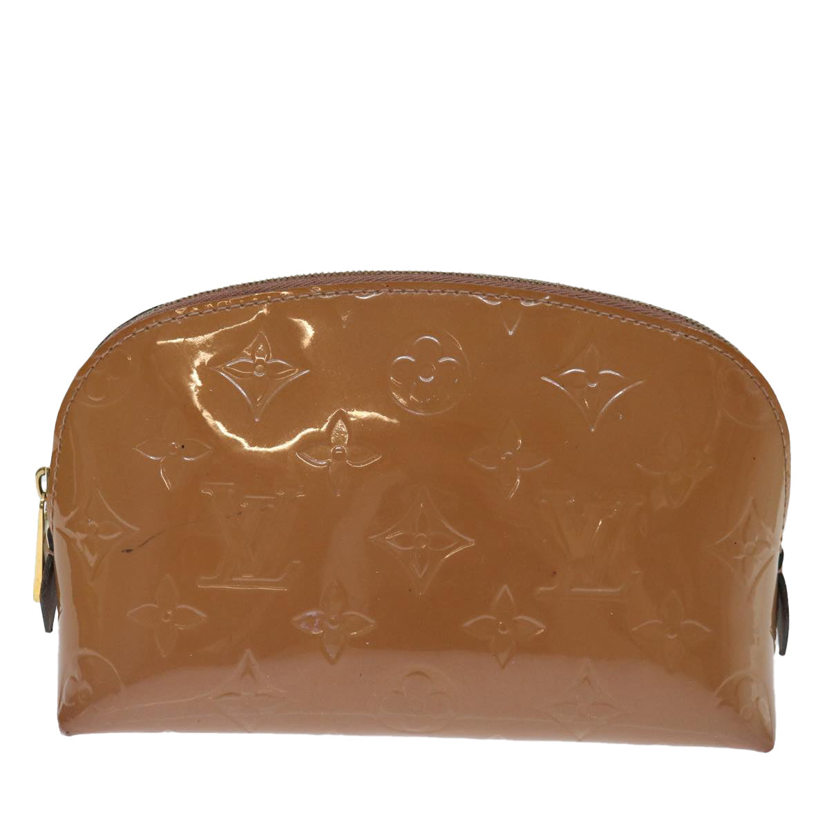 LOUIS VUITTON Monogram Vernis Pochette Pouch Rose Velours M90008 LV 71145