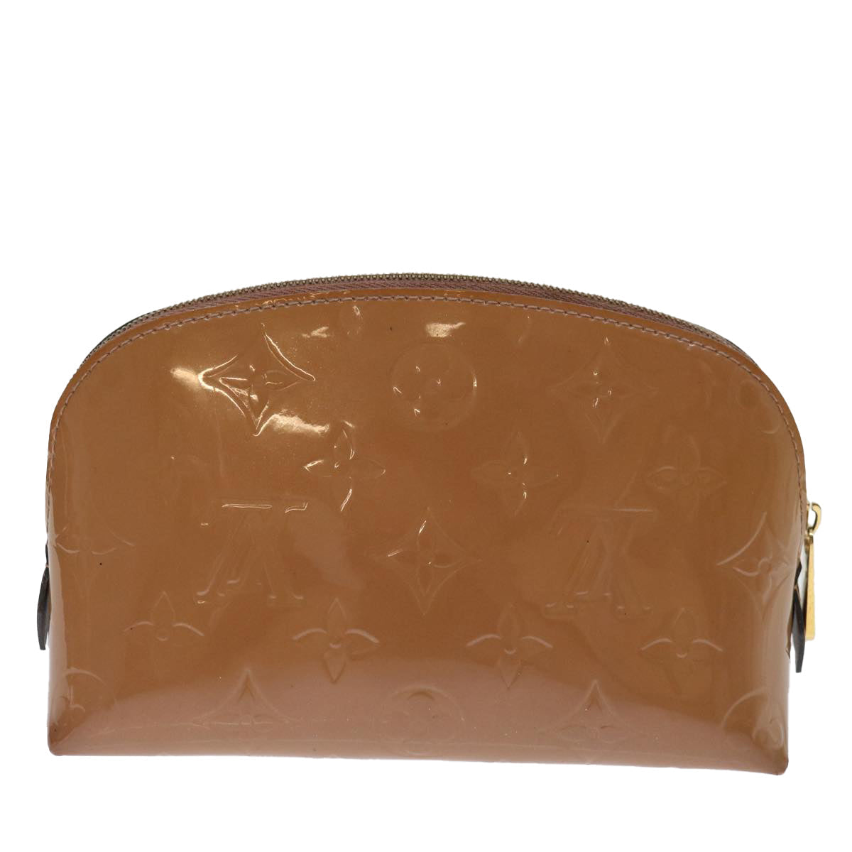 LOUIS VUITTON Monogram Vernis Pochette Pouch Rose Velours M90008 LV 71145