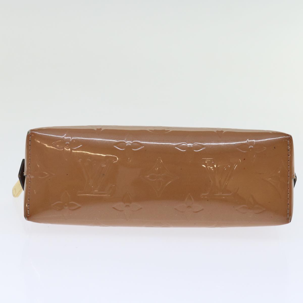 LOUIS VUITTON Monogram Vernis Pochette Pouch Rose Velours M90008 LV 71145