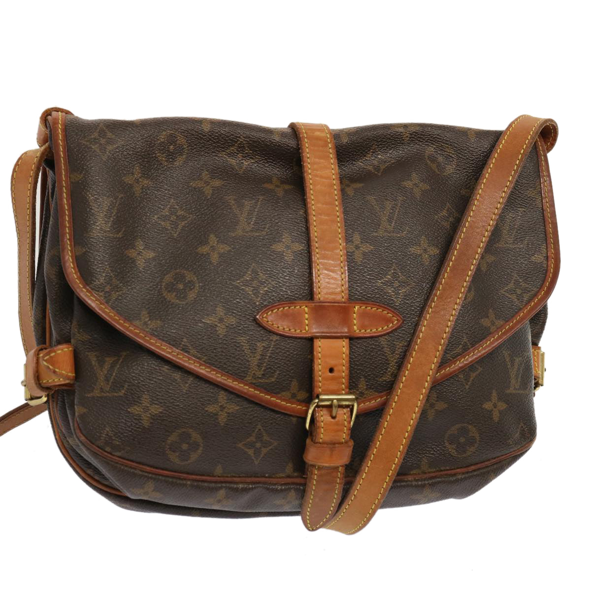 LOUIS VUITTON Monogram Saumur 30 Shoulder Bag M42256 LV 71176