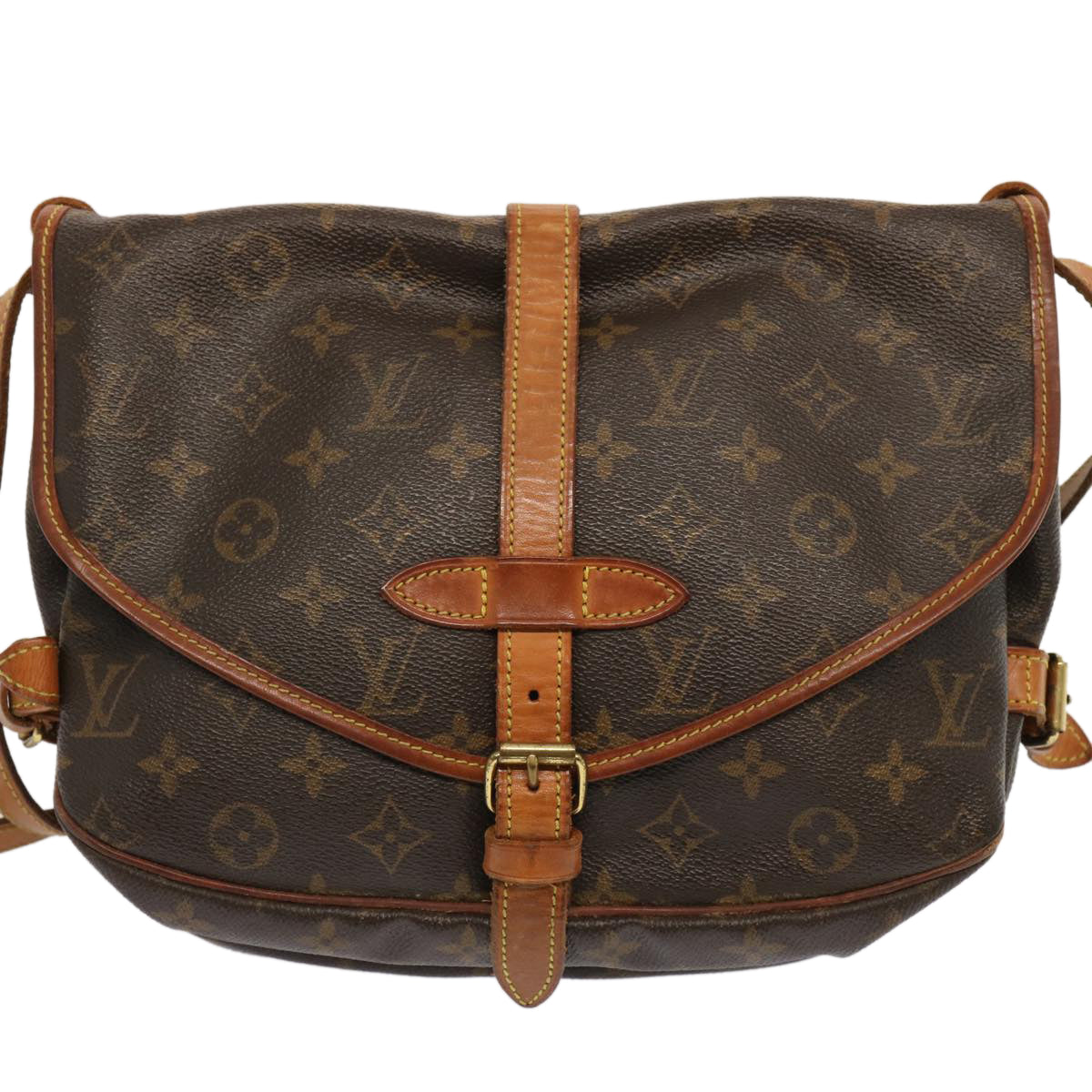 LOUIS VUITTON Monogram Saumur 30 Shoulder Bag M42256 LV 71176