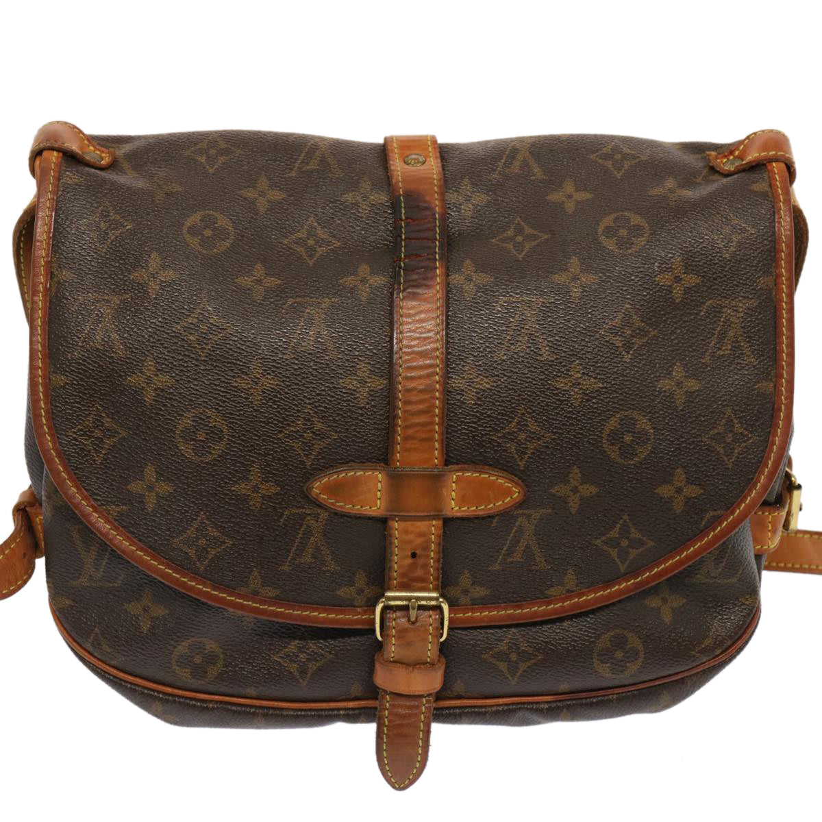 LOUIS VUITTON Monogram Saumur 30 Shoulder Bag M42256 LV 71176