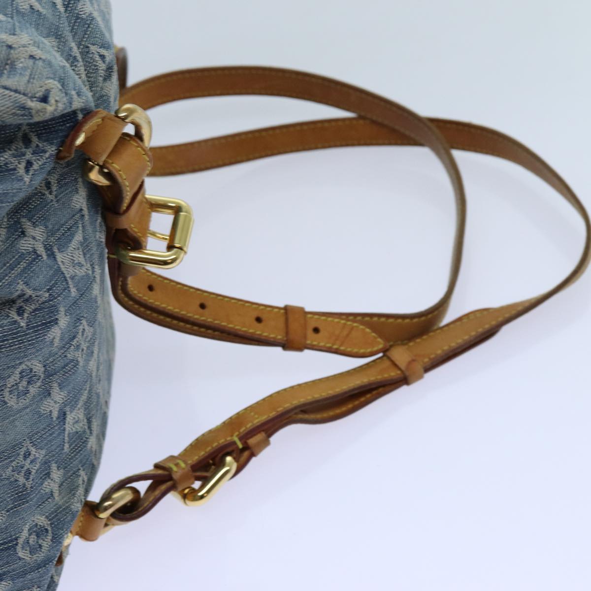 LOUIS VUITTON Monogram Denim Sac A DosGM Backpack Blue M95056 LV 71186