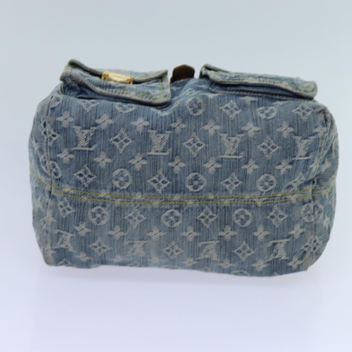 LOUIS VUITTON Monogram Denim Sac A DosGM Backpack Blue M95056 LV 71186