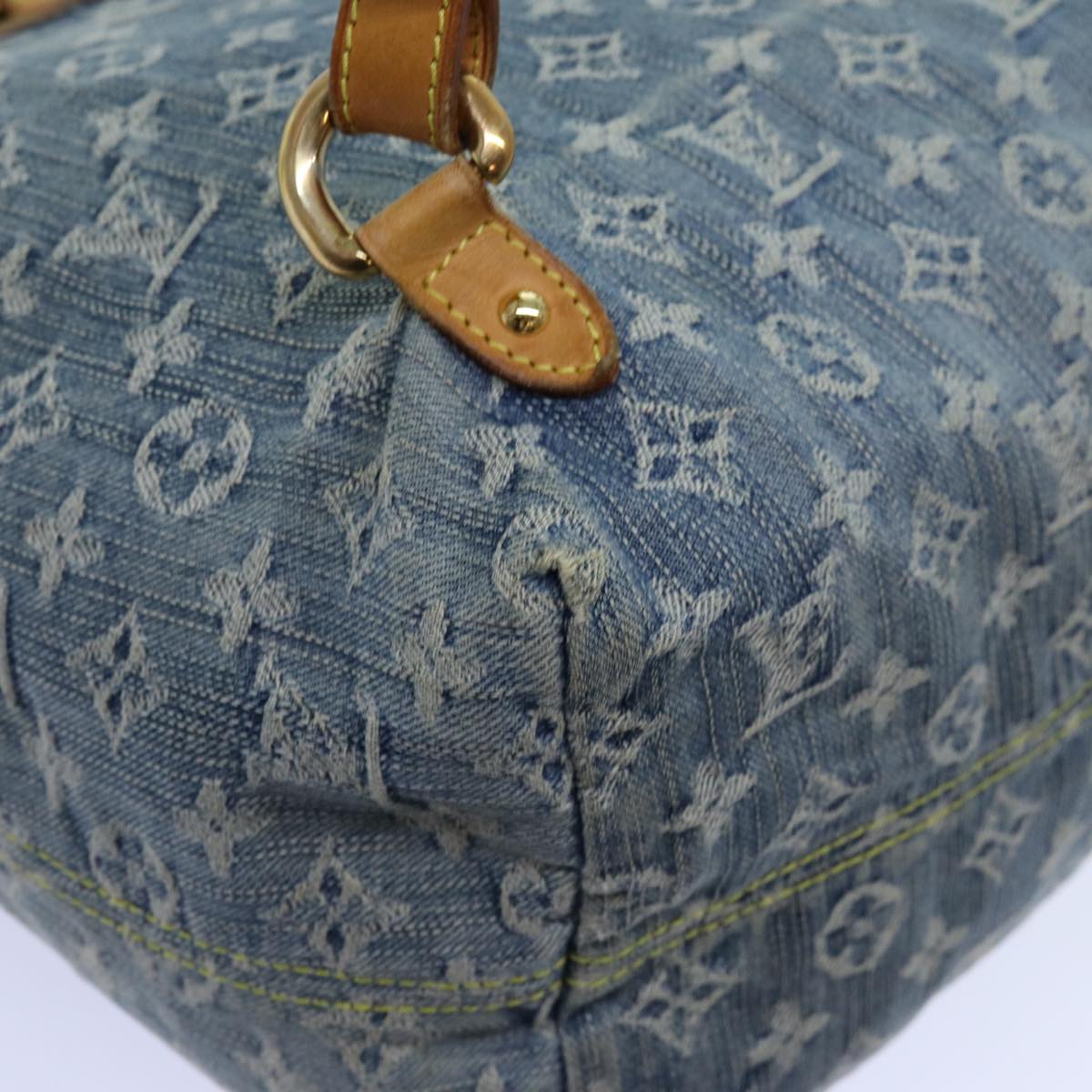 LOUIS VUITTON Monogram Denim Sac A DosGM Backpack Blue M95056 LV 71186