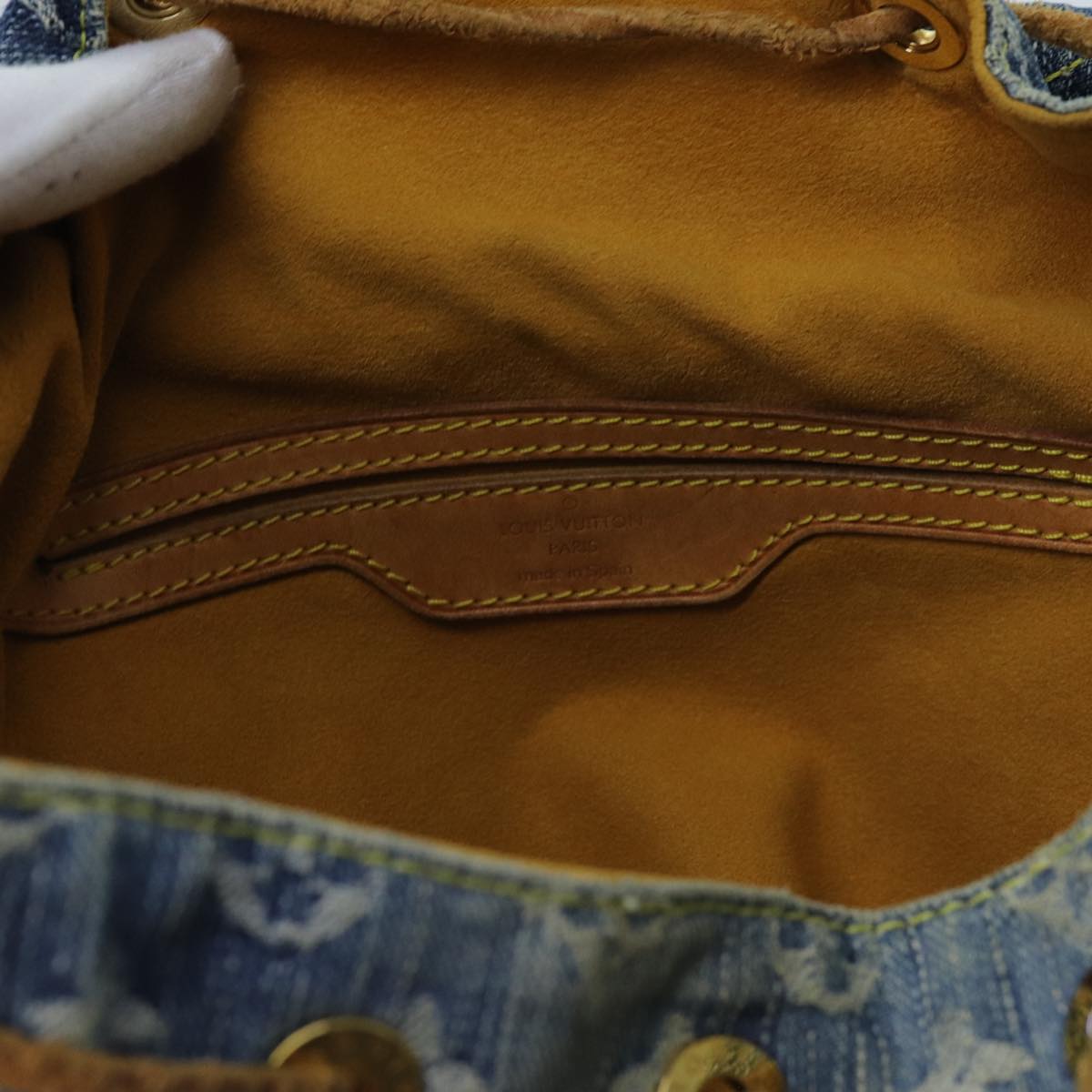 LOUIS VUITTON Monogram Denim Sac A DosGM Backpack Blue M95056 LV 71186