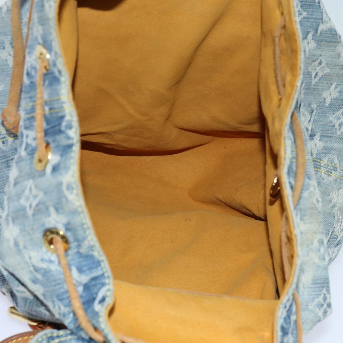 LOUIS VUITTON Monogram Denim Sac A DosGM Backpack Blue M95056 LV 71186