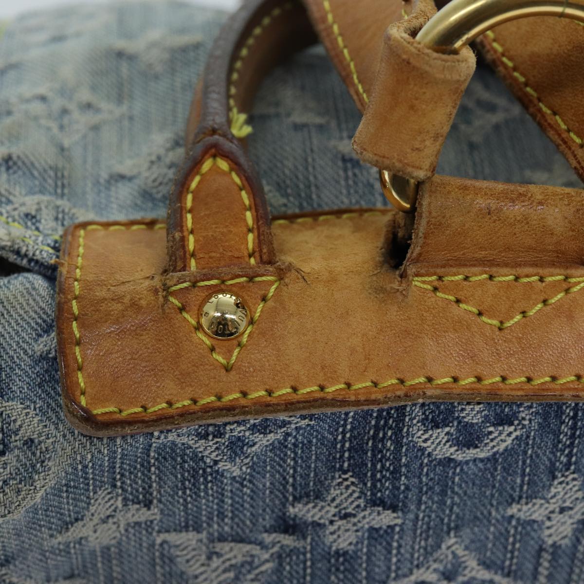 LOUIS VUITTON Monogram Denim Sac A DosGM Backpack Blue M95056 LV 71186