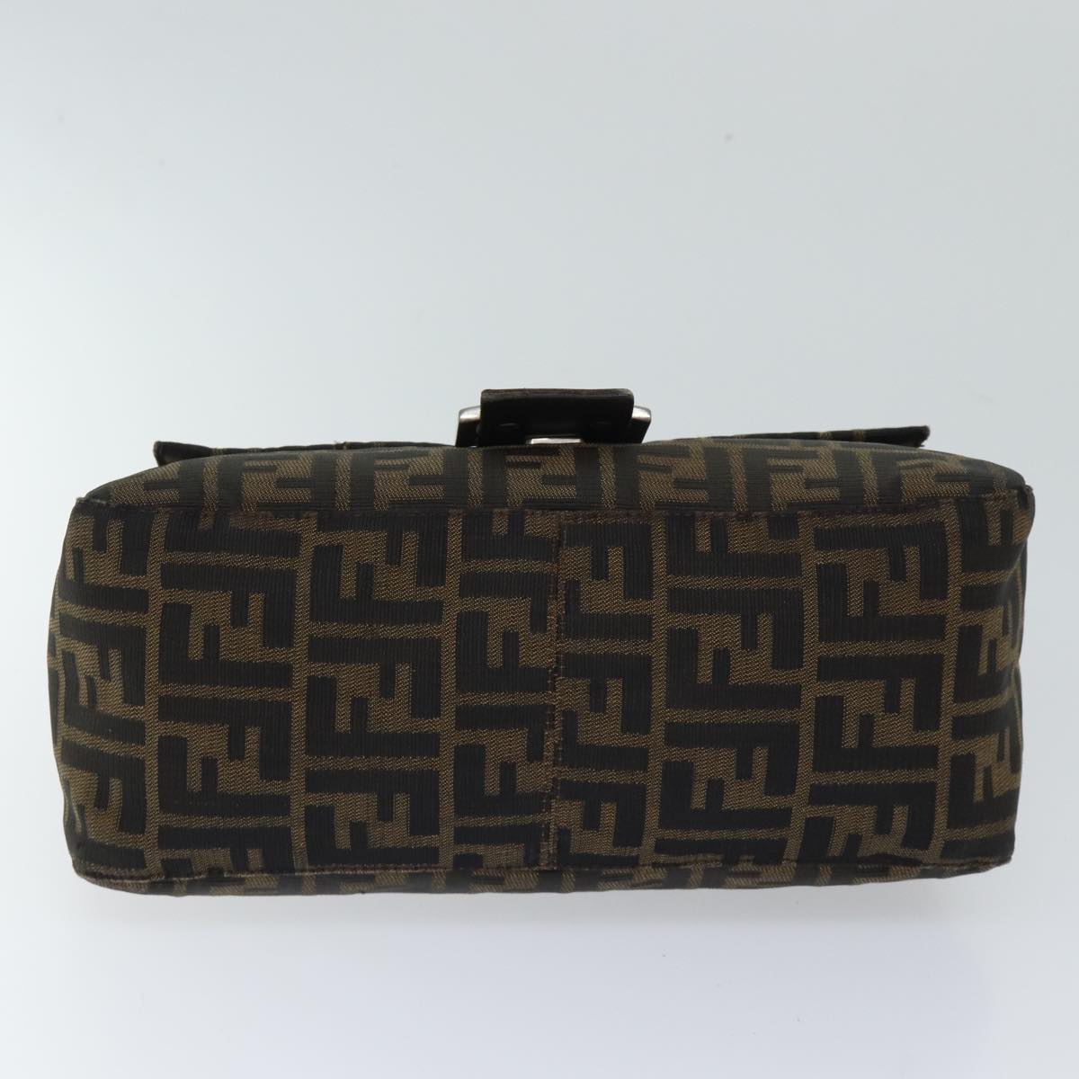 FENDI Zucca Canvas Mamma Baguette Shoulder Bag Brown 71188