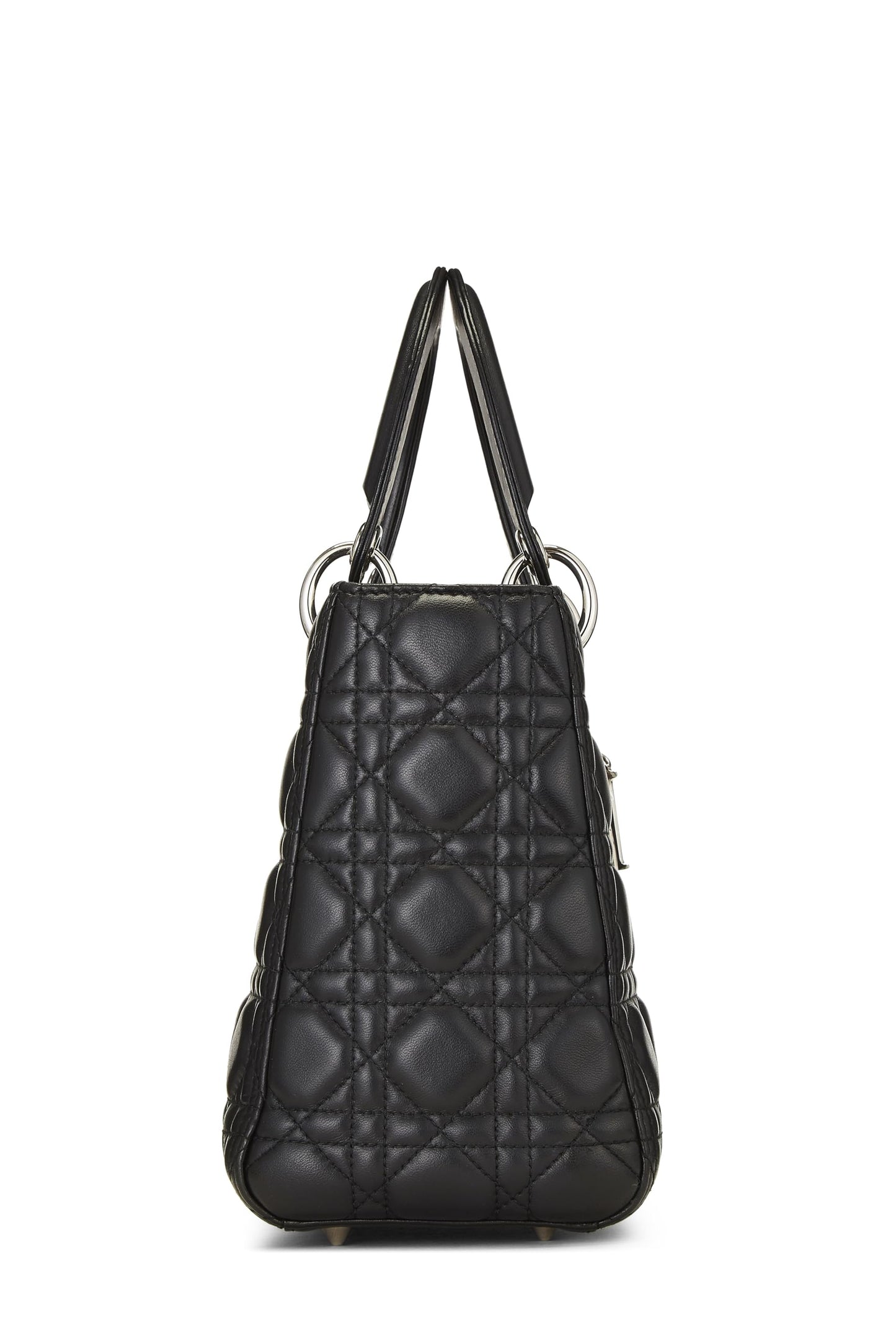 Dior,  Black Cannage Quilted Lambskin Lady Dior Medium, Black