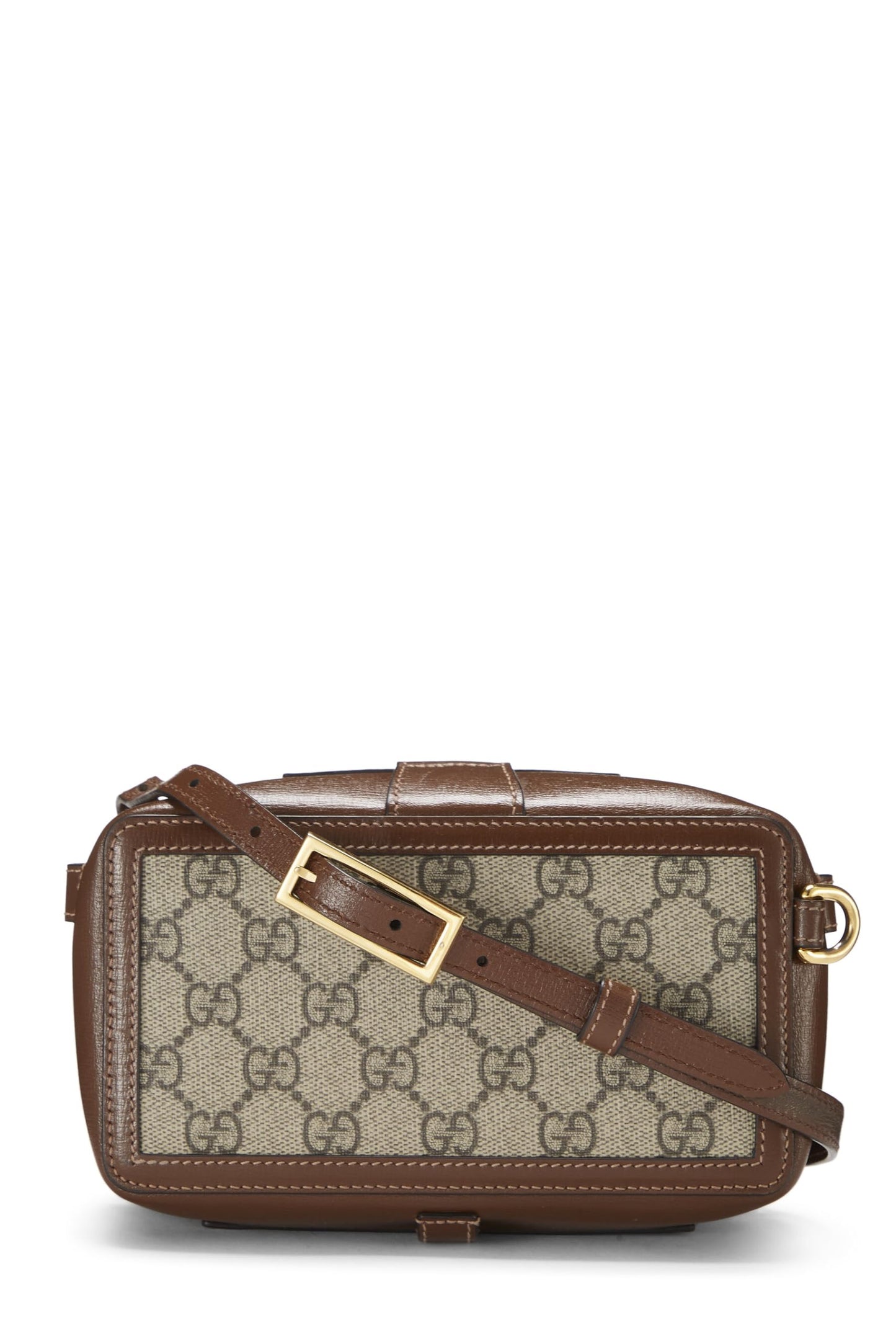Gucci,  Original GG Supreme Canvas Clasp Closure Bag Mini, Brown
