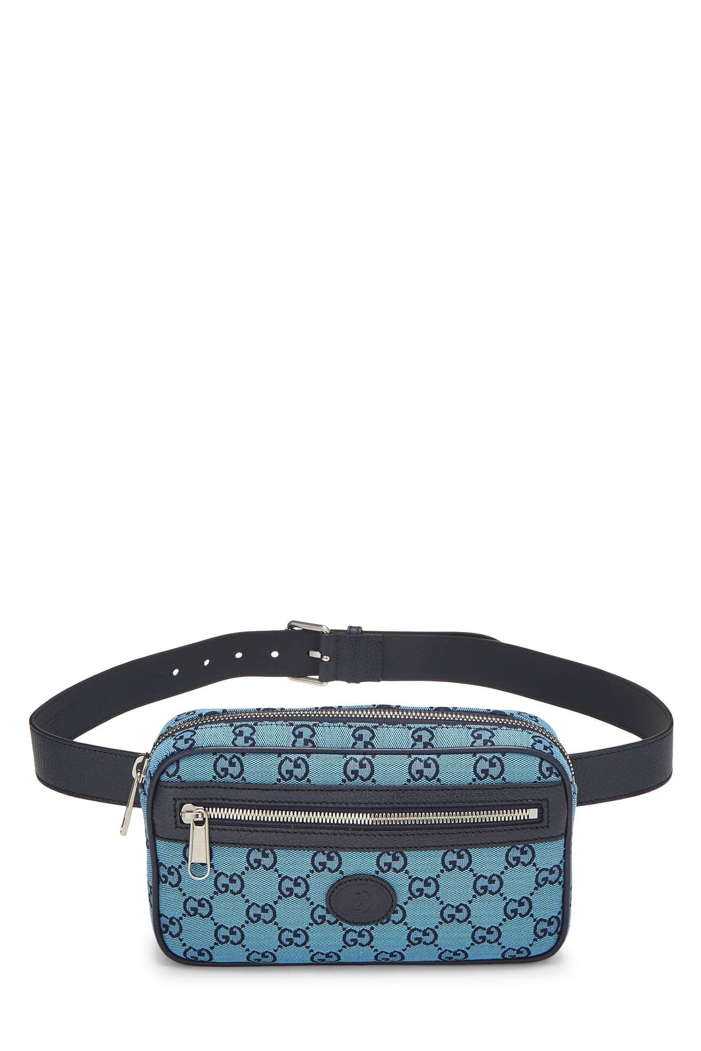 Gucci,  Blue GG Canvas Marmont Belt Bag, Blue