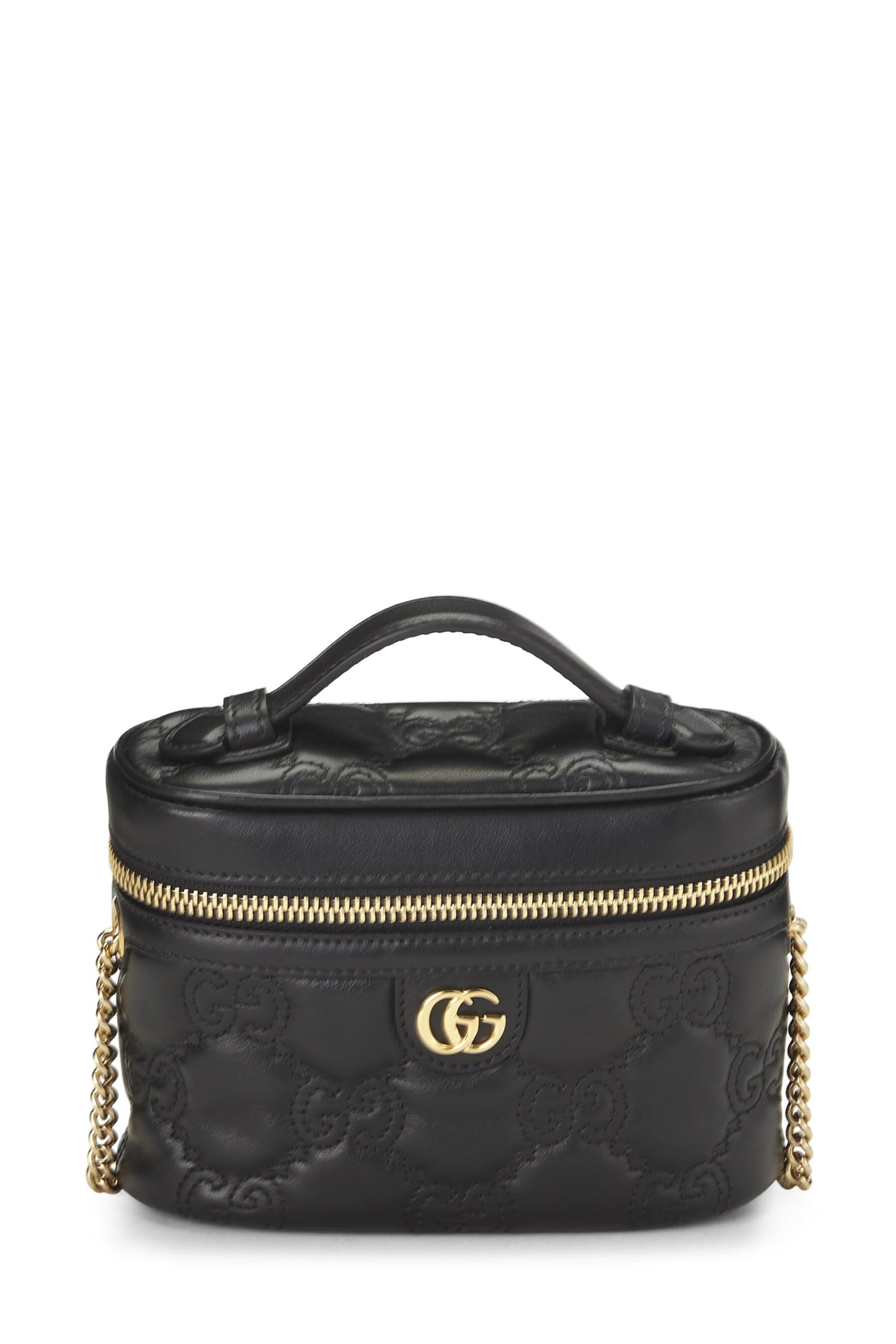 Gucci,  Black Guccissma Marmont Handle Bag Mini, Black