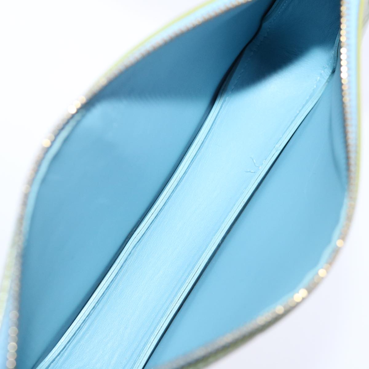 LOUIS VUITTON Monogram Vernis Lexington Pouch Baby Blue M91011 LV 71204