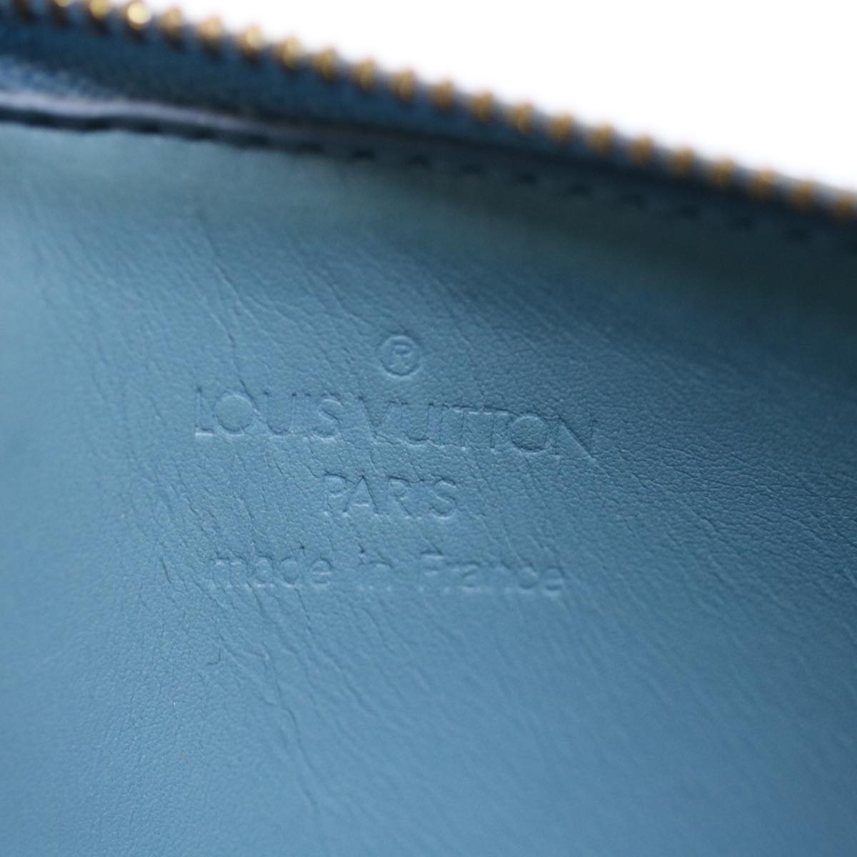 LOUIS VUITTON Monogram Vernis Lexington Pouch Baby Blue M91011 LV 71205