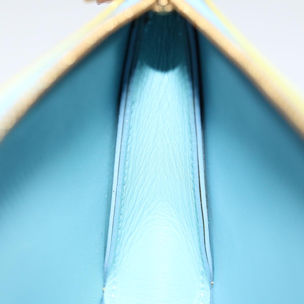 LOUIS VUITTON Monogram Vernis Lexington Pouch Baby Blue M91011 LV 71205