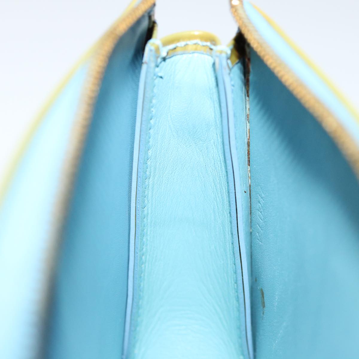 LOUIS VUITTON Monogram Vernis Lexington Pouch Baby Blue M91011 LV 71205