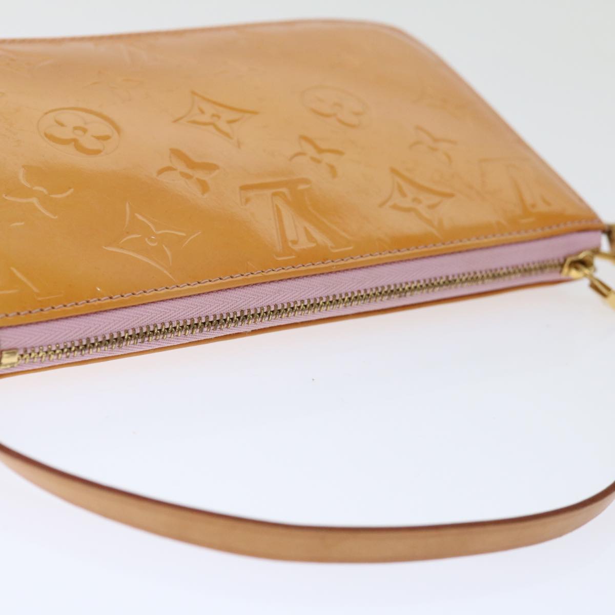 LOUIS VUITTON Vernis Lexington Pouch Marshmallow Pink M91057 LV 71207