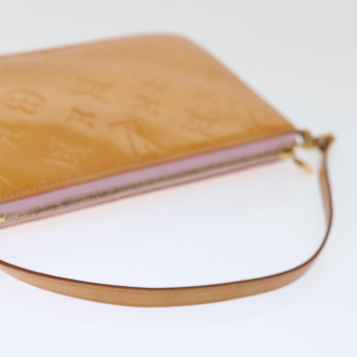 LOUIS VUITTON Vernis Lexington Pouch Marshmallow Pink M91057 LV 71207