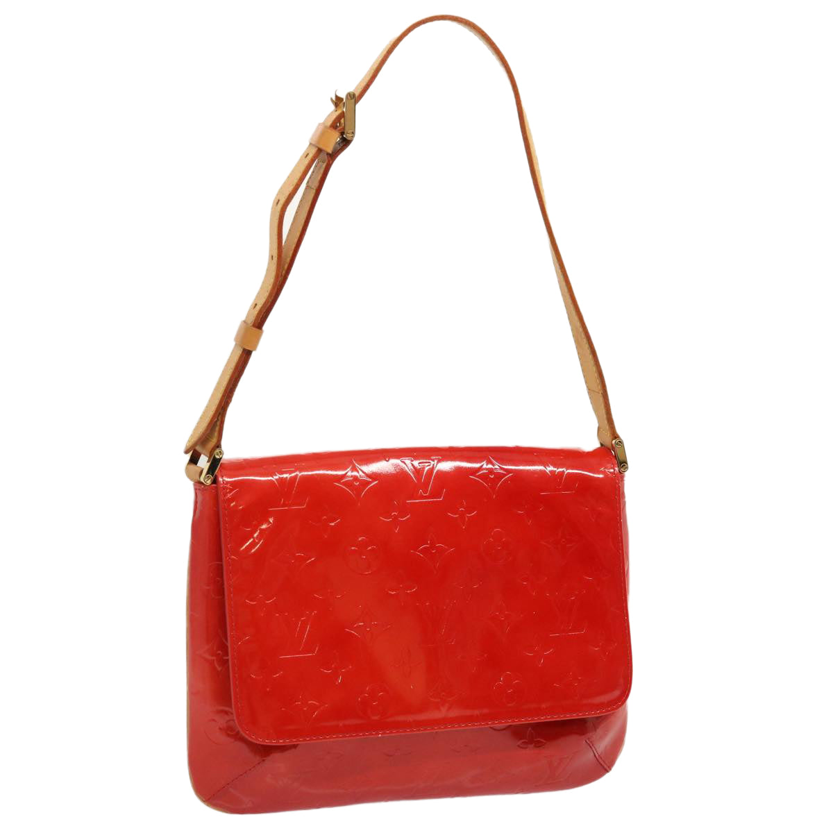 LOUIS VUITTON Monogram Vernis Thompson Street Bag Red M91094 LV 71222