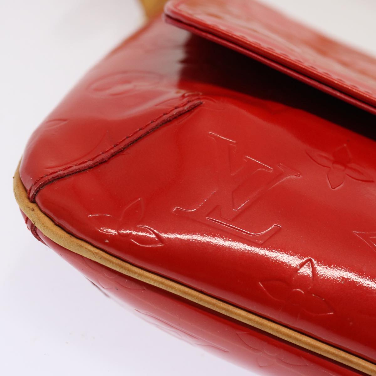 LOUIS VUITTON Monogram Vernis Thompson Street Bag Red M91094 LV 71222