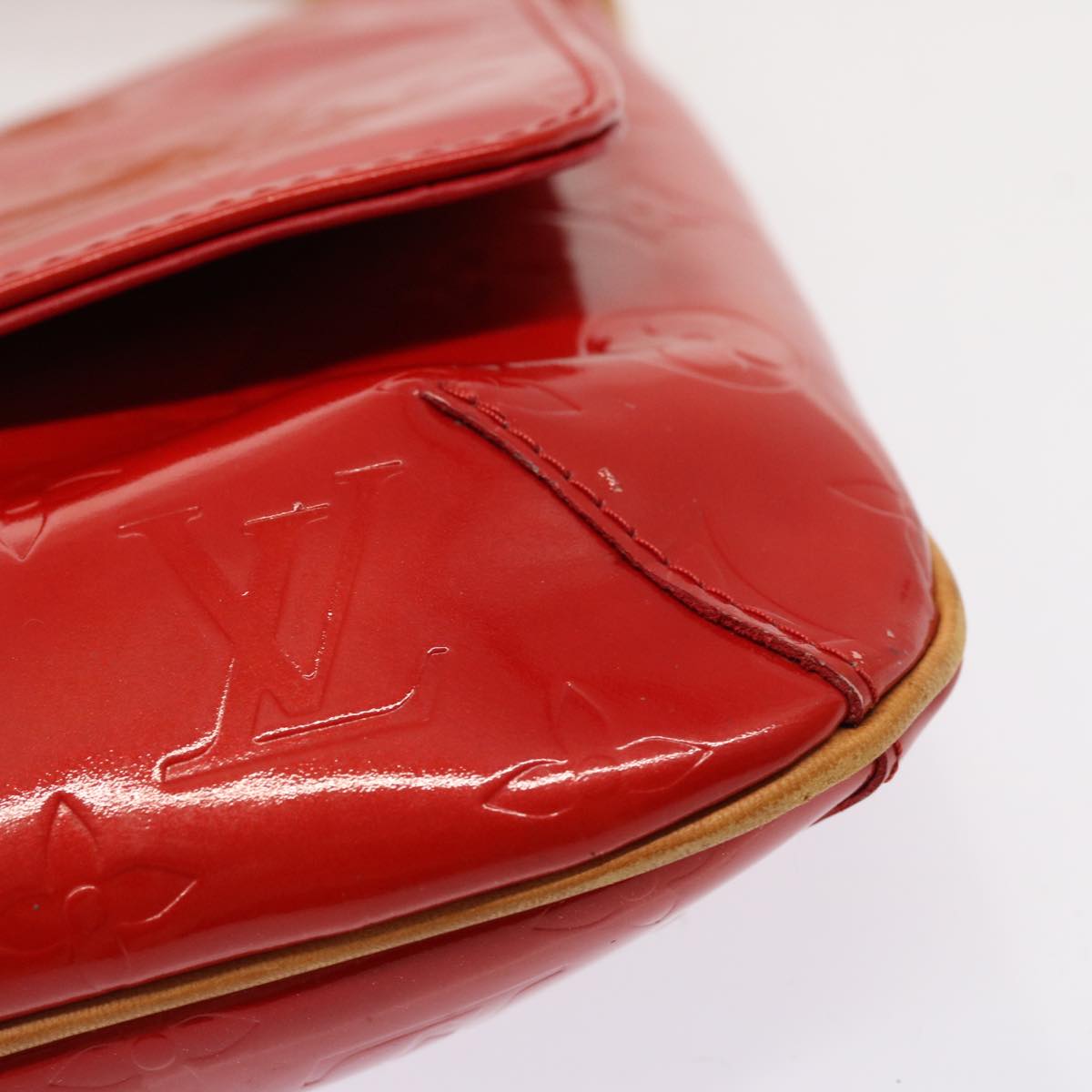 LOUIS VUITTON Monogram Vernis Thompson Street Bag Red M91094 LV 71222