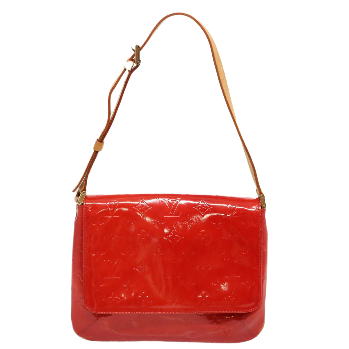 LOUIS VUITTON Monogram Vernis Thompson Street Bag Red M91094 LV 71222
