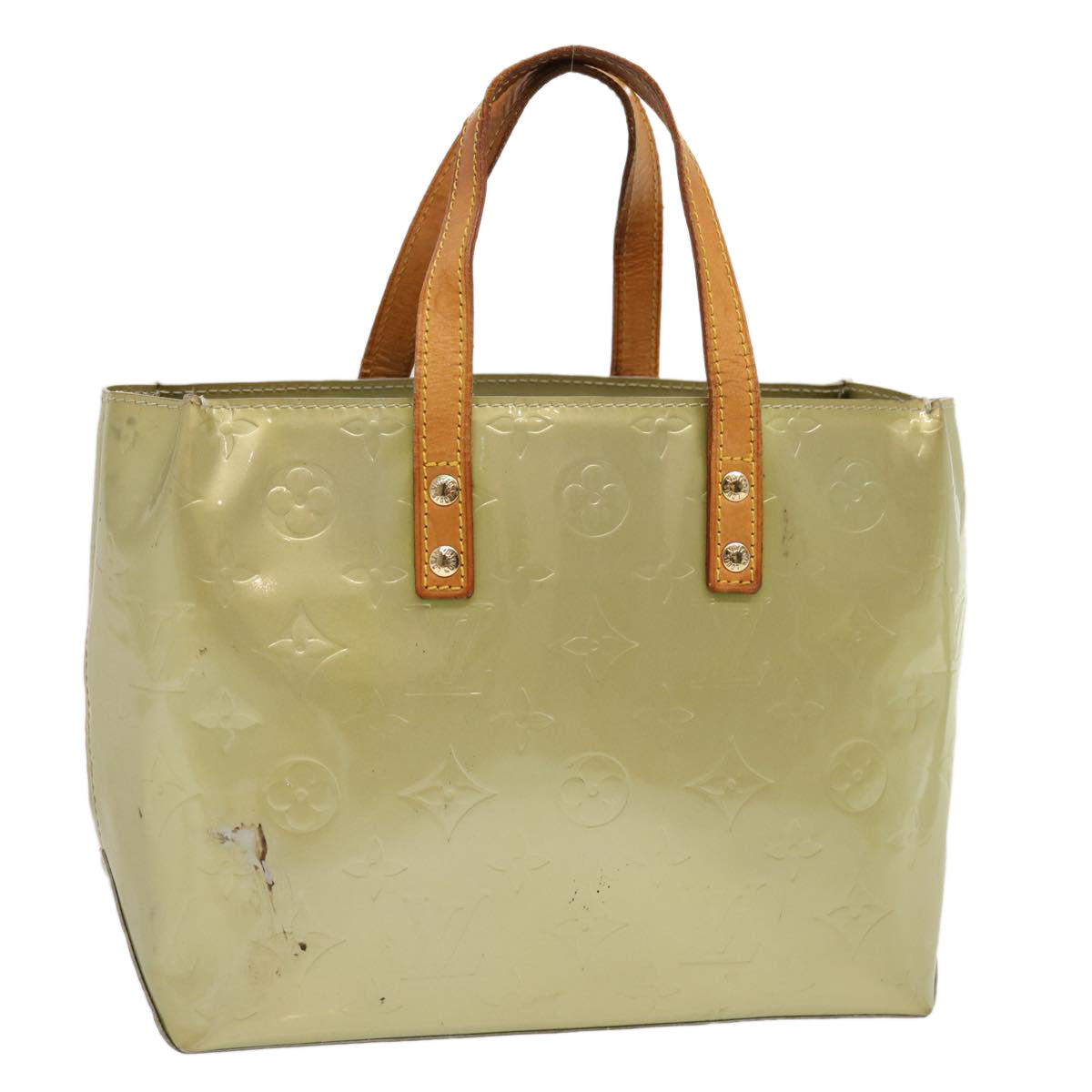 LOUIS VUITTON Monogram Vernis Reade PM Hand Bag Gris M91145 LV 71223