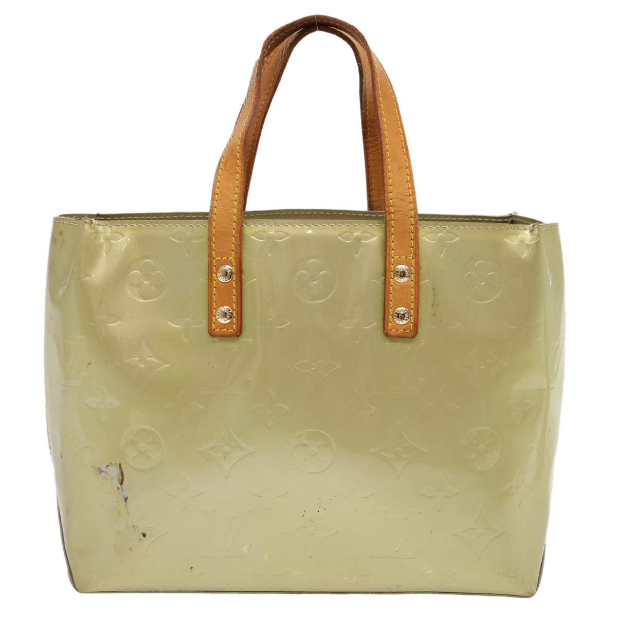 LOUIS VUITTON Monogram Vernis Reade PM Hand Bag Gris M91145 LV 71223