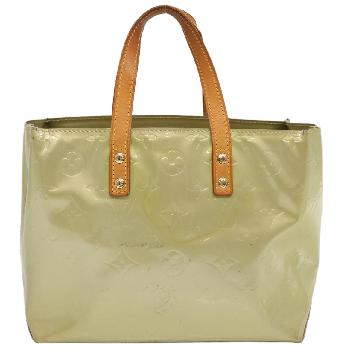 LOUIS VUITTON Monogram Vernis Reade PM Hand Bag Gris M91145 LV 71223