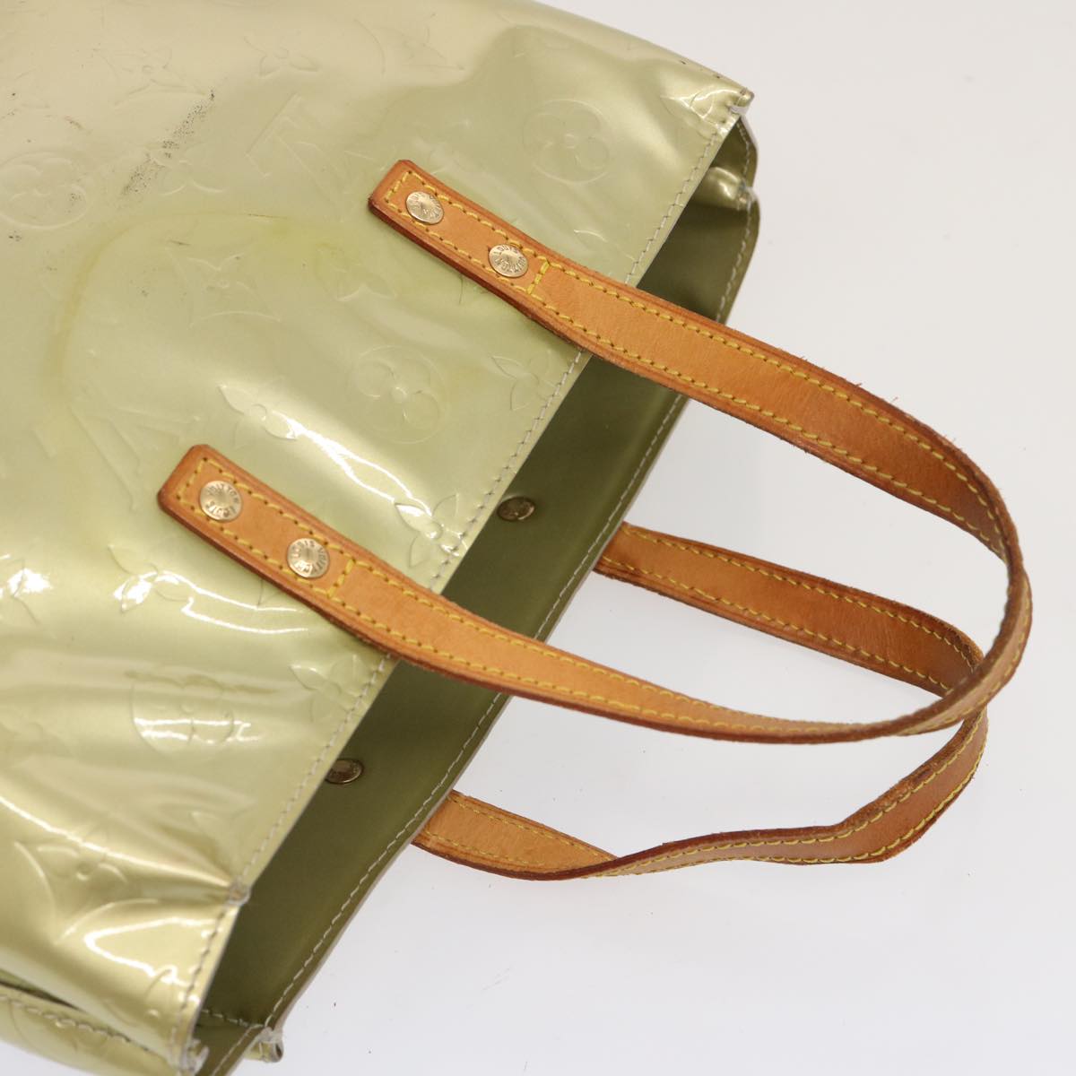 LOUIS VUITTON Monogram Vernis Reade PM Hand Bag Gris M91145 LV 71223