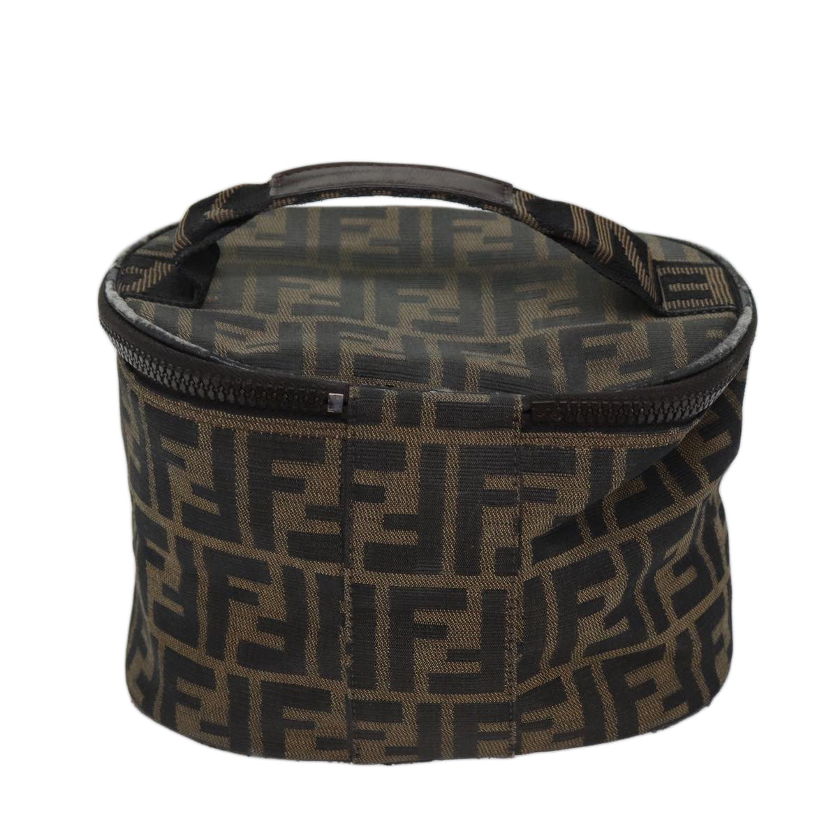 FENDI Zucca Canvas Vanity Cosmetic Pouch Brown 71232