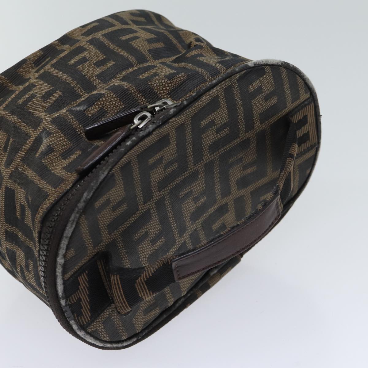 FENDI Zucca Canvas Vanity Cosmetic Pouch Brown 71232