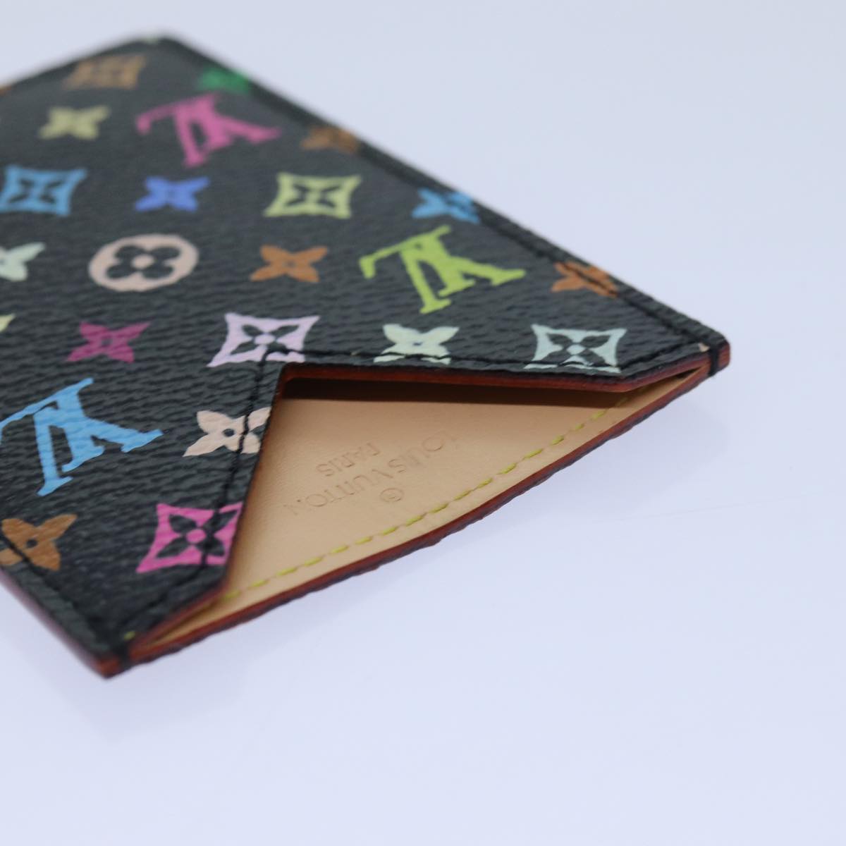 LOUIS VUITTON Monogram Multicolor Etui Mirror Black M92650 LV 71234